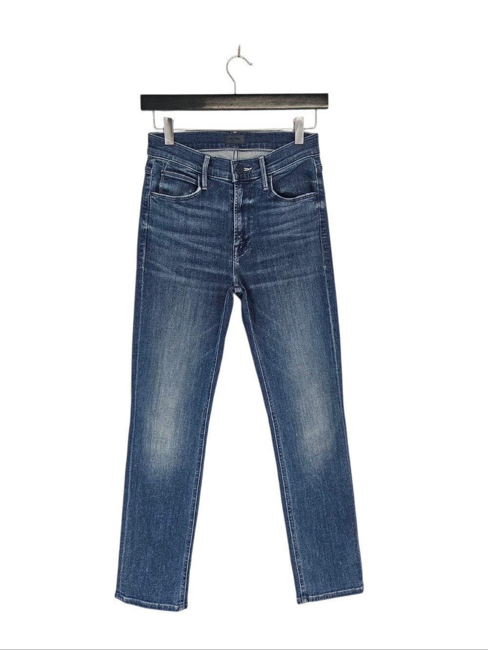 MOTHER The Mid Rise Dazzler Ankle Straight Leg Blue Jeans 25 Preowned